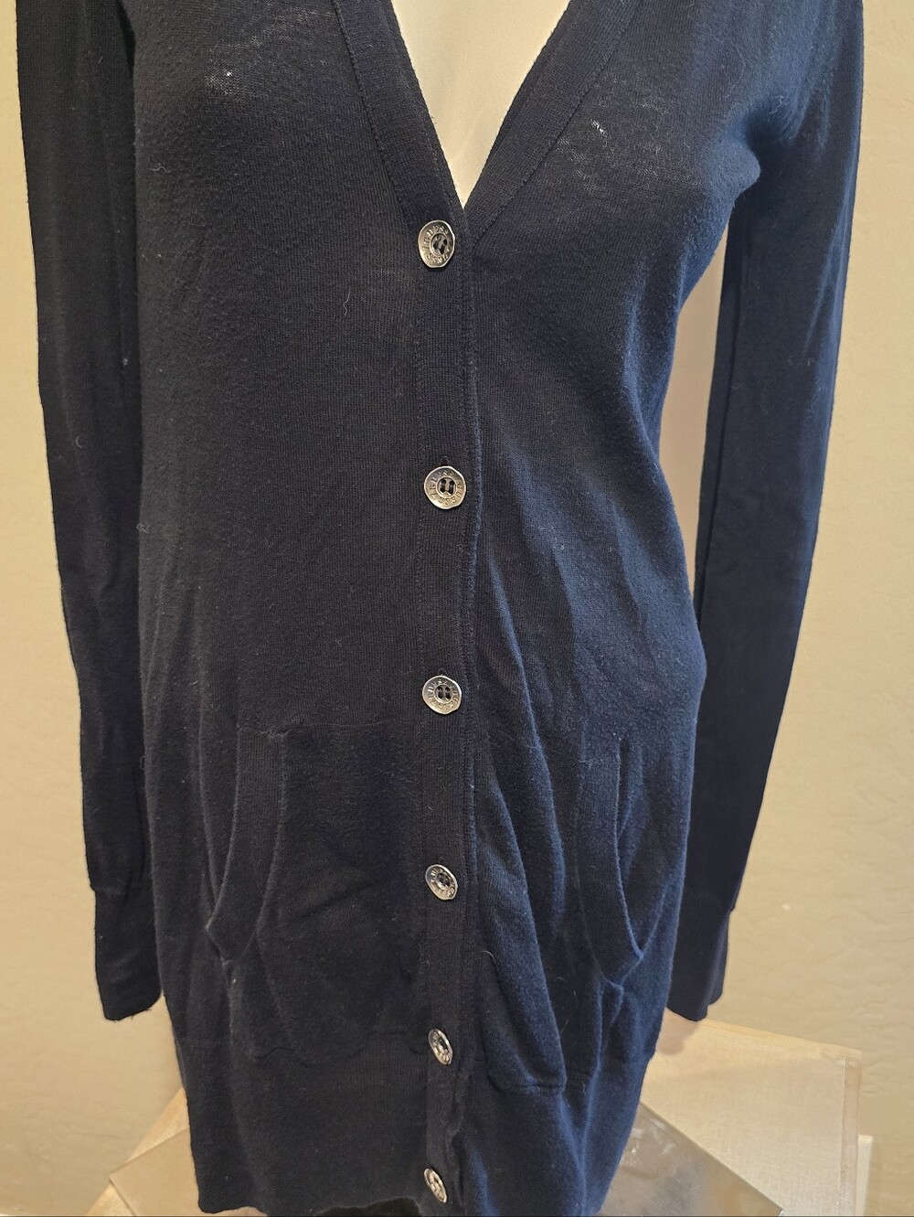 Guess Black Button-Front Sweater